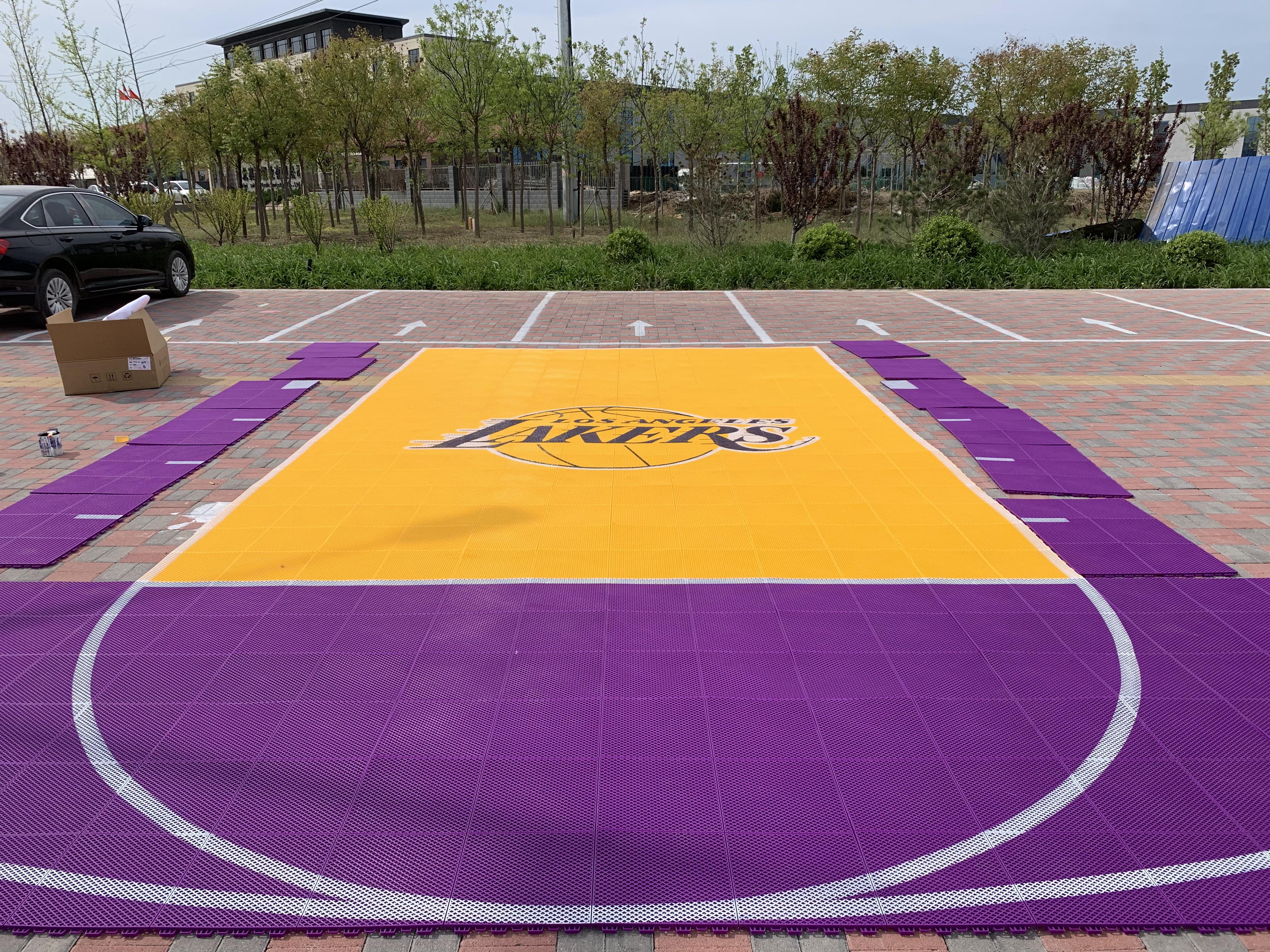 20x 25ft outdoor half-court basketball playground Floor backyard basketball court