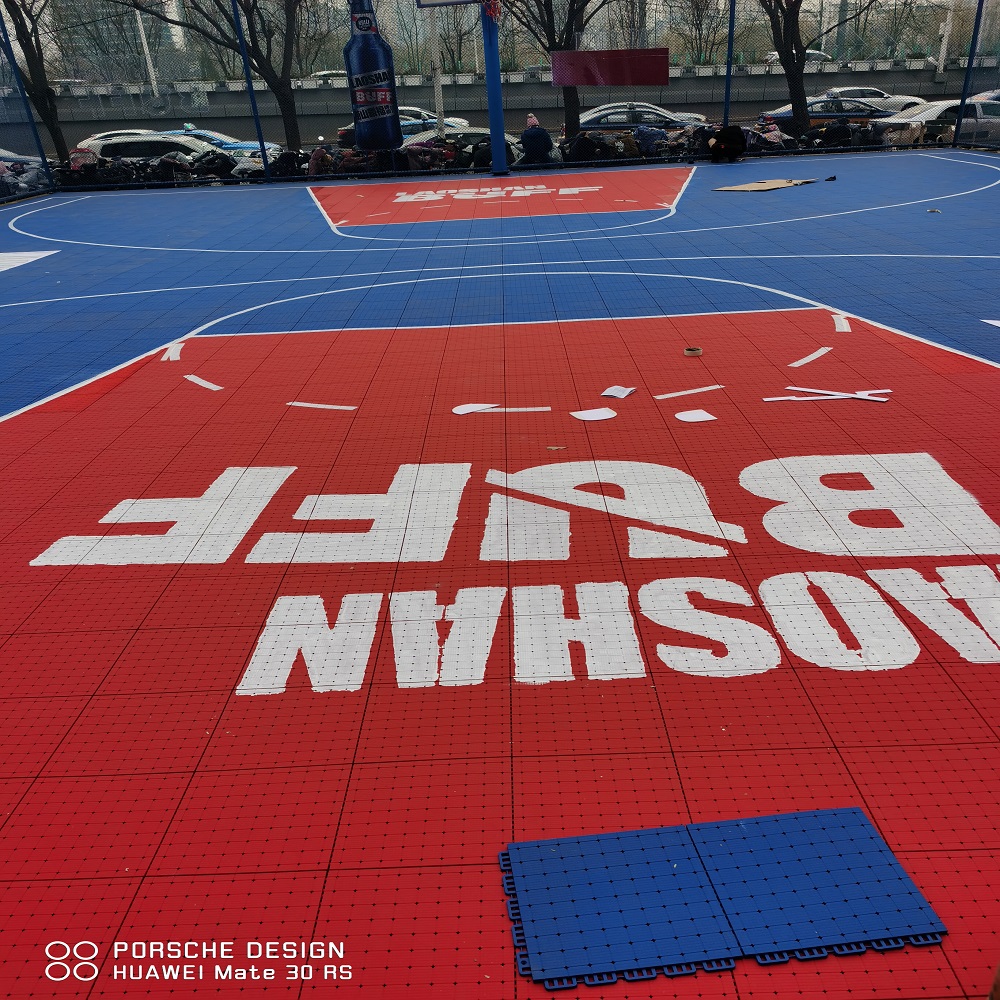 20x 25ft outdoor half-court basketball playground Floor backyard basketball court